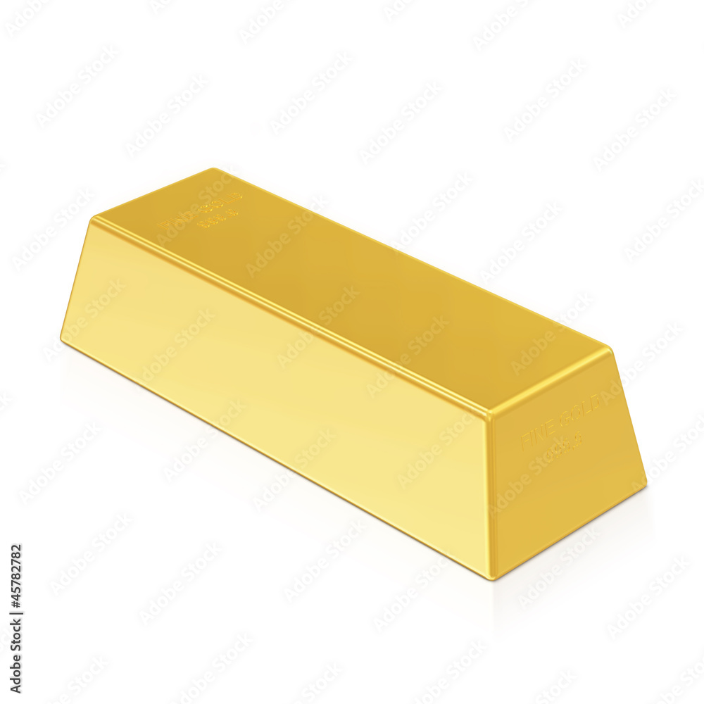 Golden Bar isolated on white background Golden Bar isolated on white background