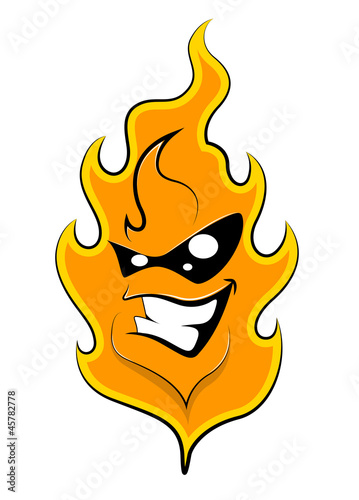 Fire  Mascot tattoo Vector