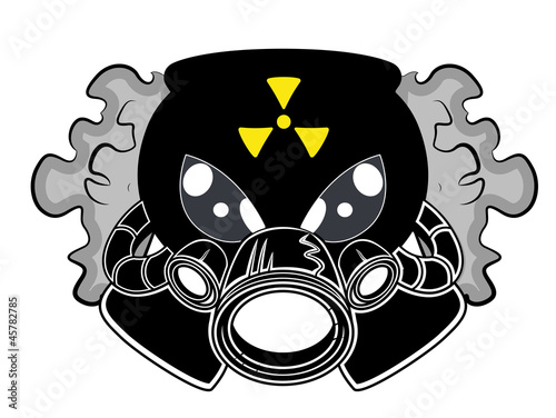Gas Mask Mascot Tattoo Vector