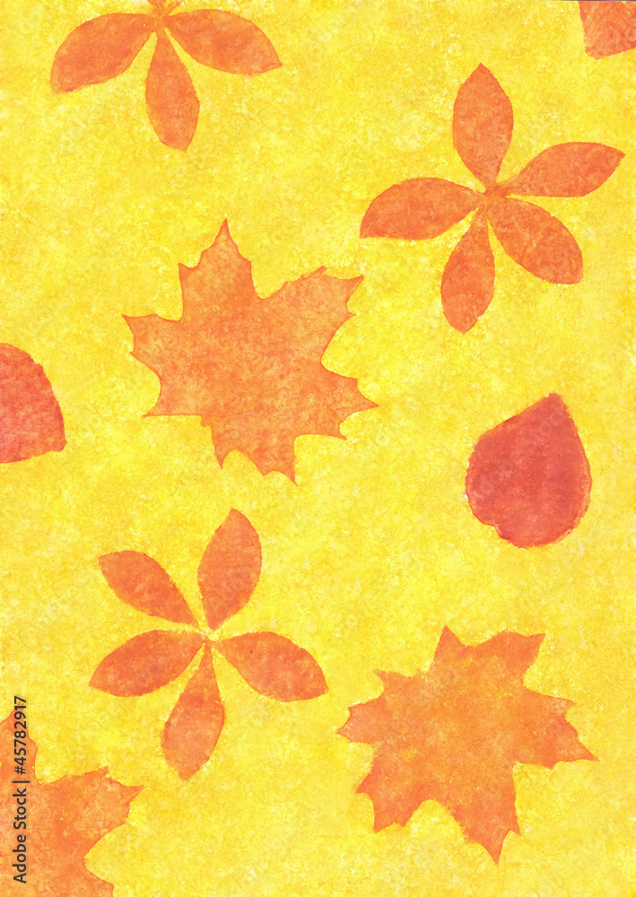 Autumn leaves in a grunge style Autumn leaves in a grunge style