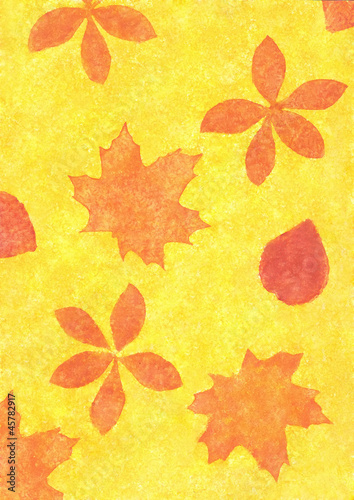 Autumn leaves in a grunge style