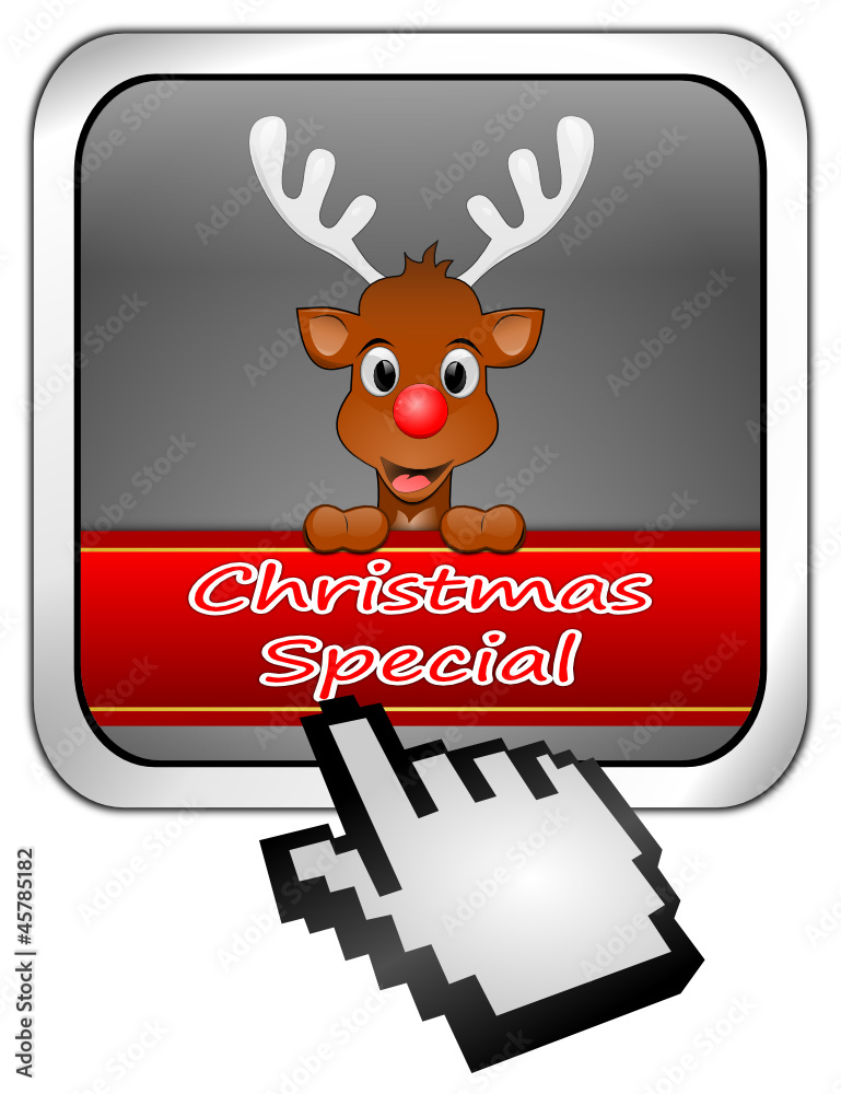 Button Christmas Special with reindeer and Cursor