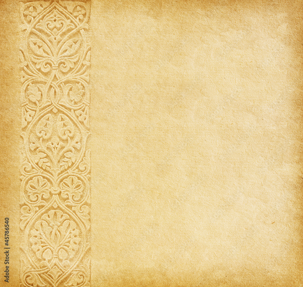 Beige background. Old paper with oriental ornament. Beige background. Old paper with oriental ornament.