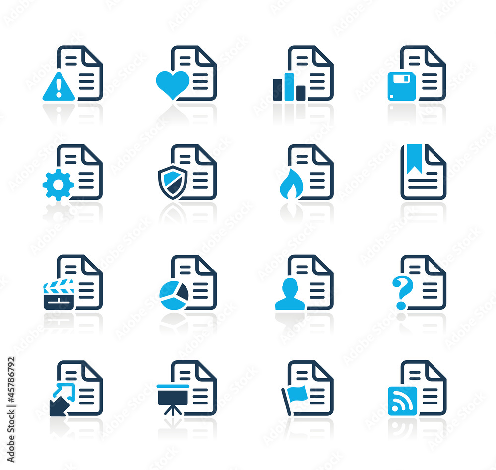 Documents Icons - 2 // Azure Series Documents Icons - 2 // Azure Series