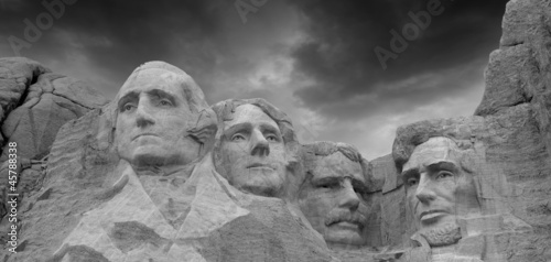 Canvas-taulu Dramatic Sky above Mount Rushmore National Memorial, South Dakot