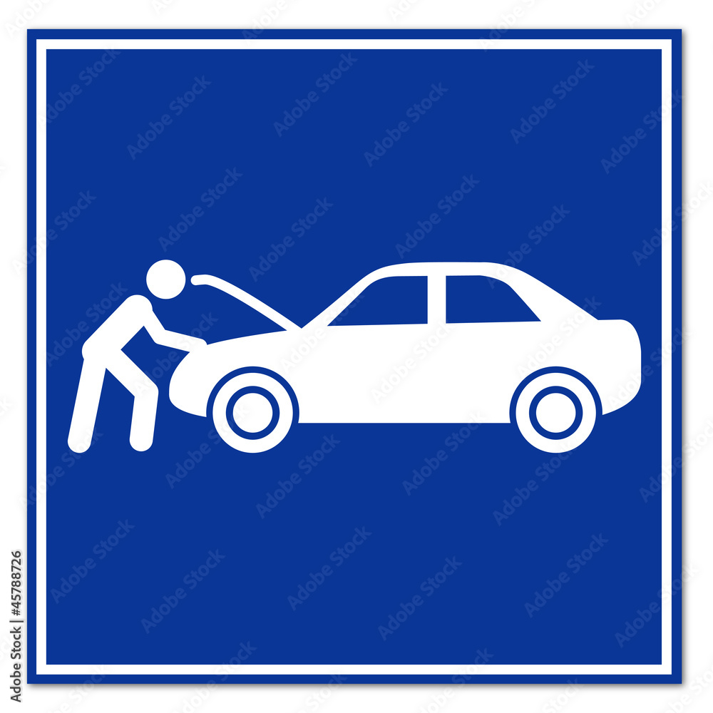 Señal taller mecanico ilustración de Stock | Adobe Stock