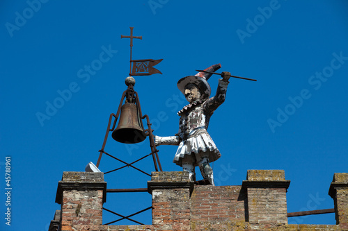 Bilde på lerret Torre Della Pulcinella Clocktower, Montepulciano, Italy..