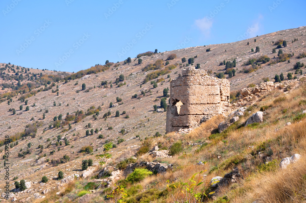Genoes (Chembalo) fortress in Balaklava, Crimea, Ukraine