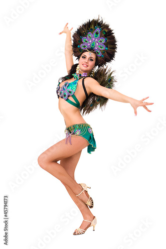 Sexy carnival dancer posing