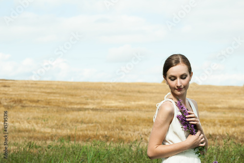  woman in field