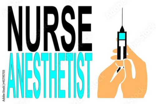 Nurse anesthetist CRNA / anesthesia  - illustration / icon