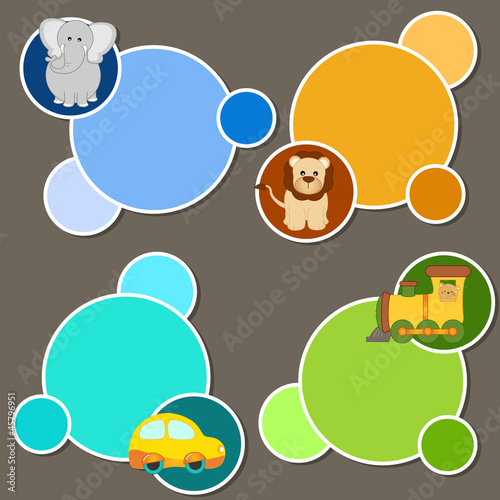 baby stickers - place your text
