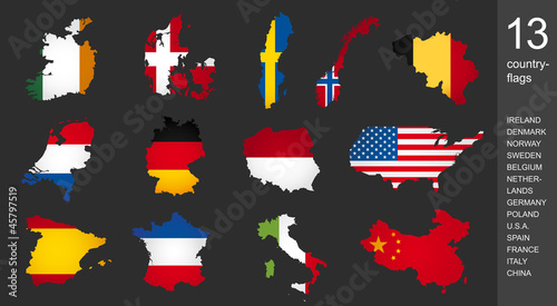 Vector Maps *** 13 countries