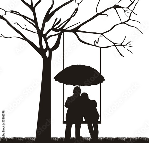 couple under tree