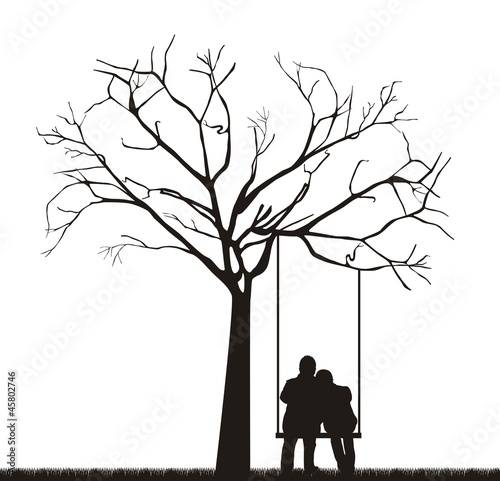 couple under tree