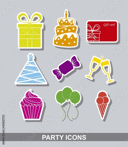 party stickers