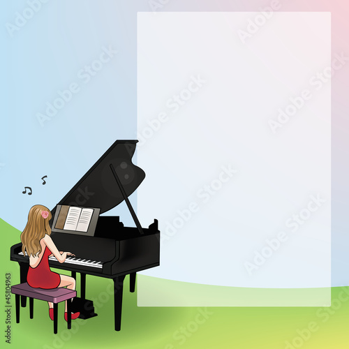 Playing the piano