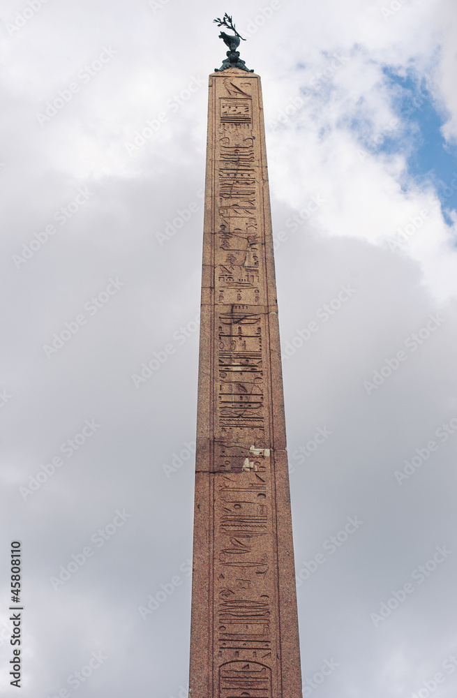 Piazza Navona obelisk. Rome, Italy.