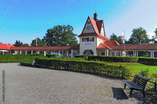 Obraz na płótnie Bahnhof Bad Saarow w salonie