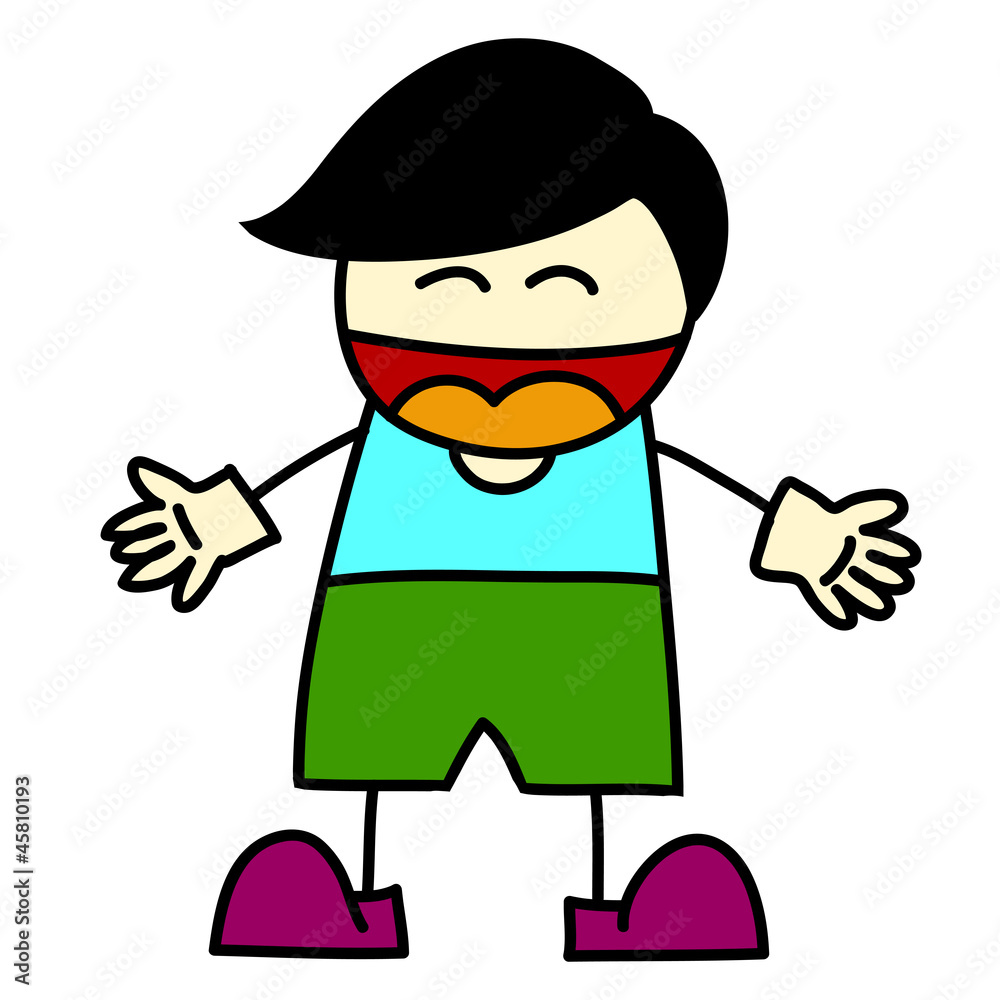 Hand writing cartoon.