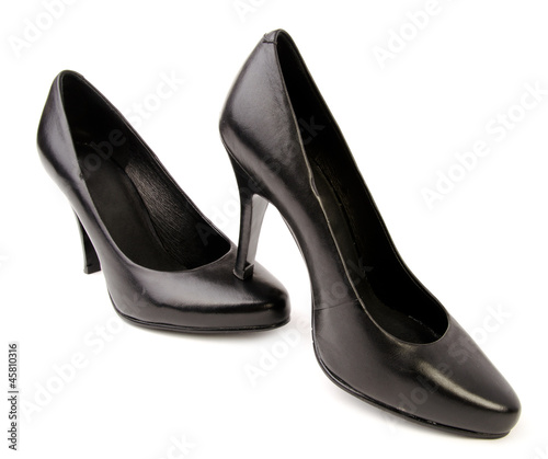 Black shoes isolated on white