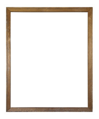 Old dirty wooden picture frame with clipping path