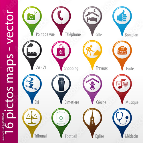 icons set, icônes, symboles, logos photo