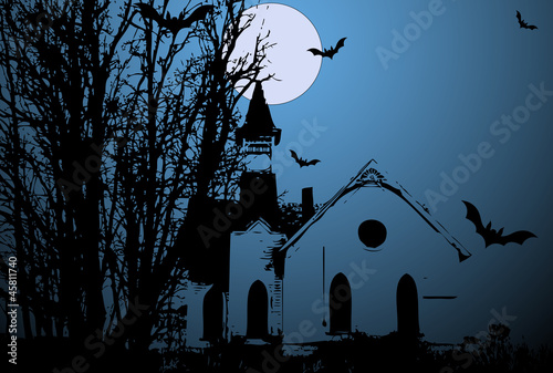 Creepy Old Church Vector