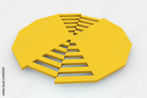 abstract yellow symbol