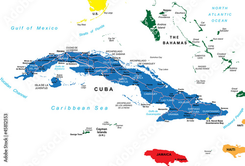 Cuba political map