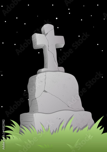 Celtic Cross on a Grave Stone
