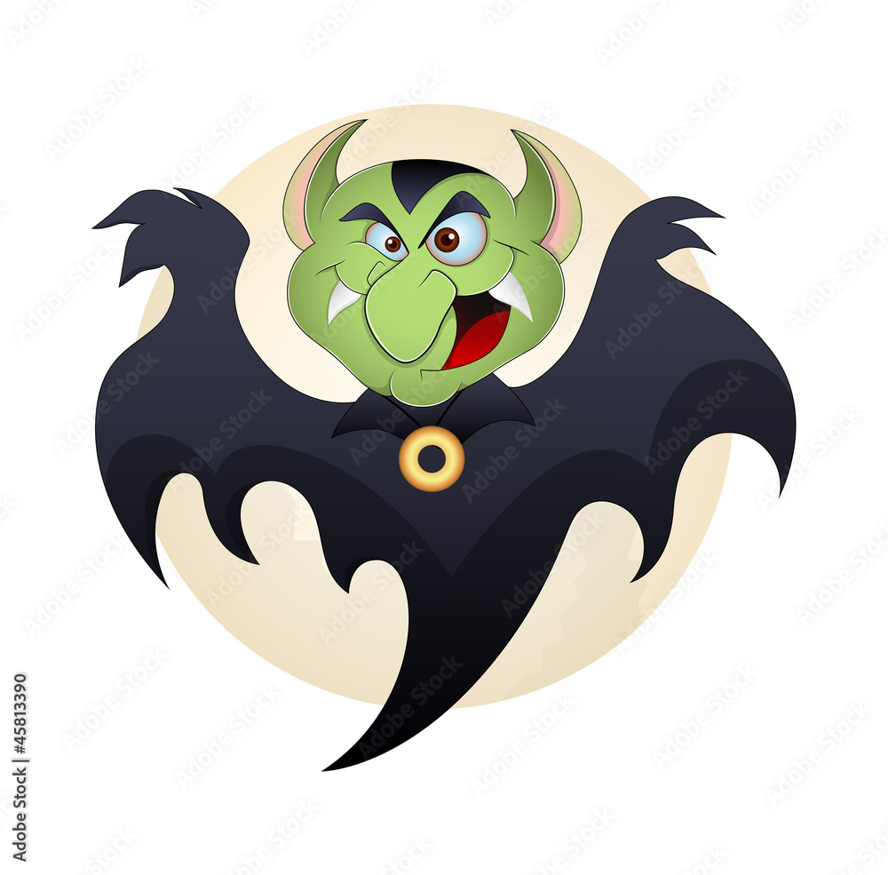 Vampire Vector Funny Cartoon Illustration Stock Vector | Adobe Stock