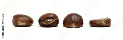 Chestnuts in different sizes