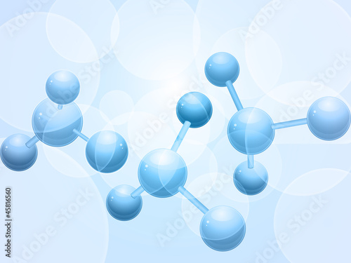 3d molecule background