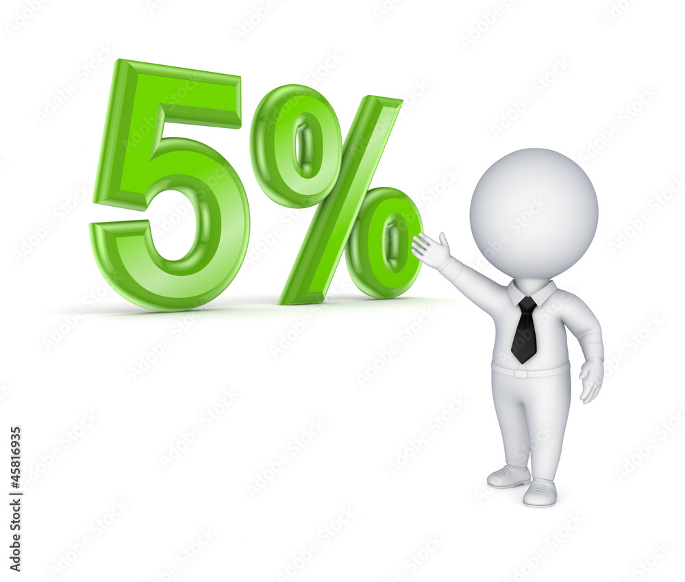 5% sign isolated on white background. 5% sign isolated on white background.