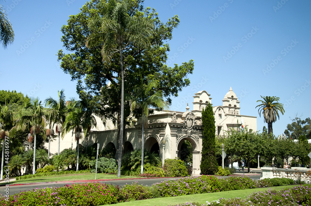 Spanish Style Building in San Diego California USA