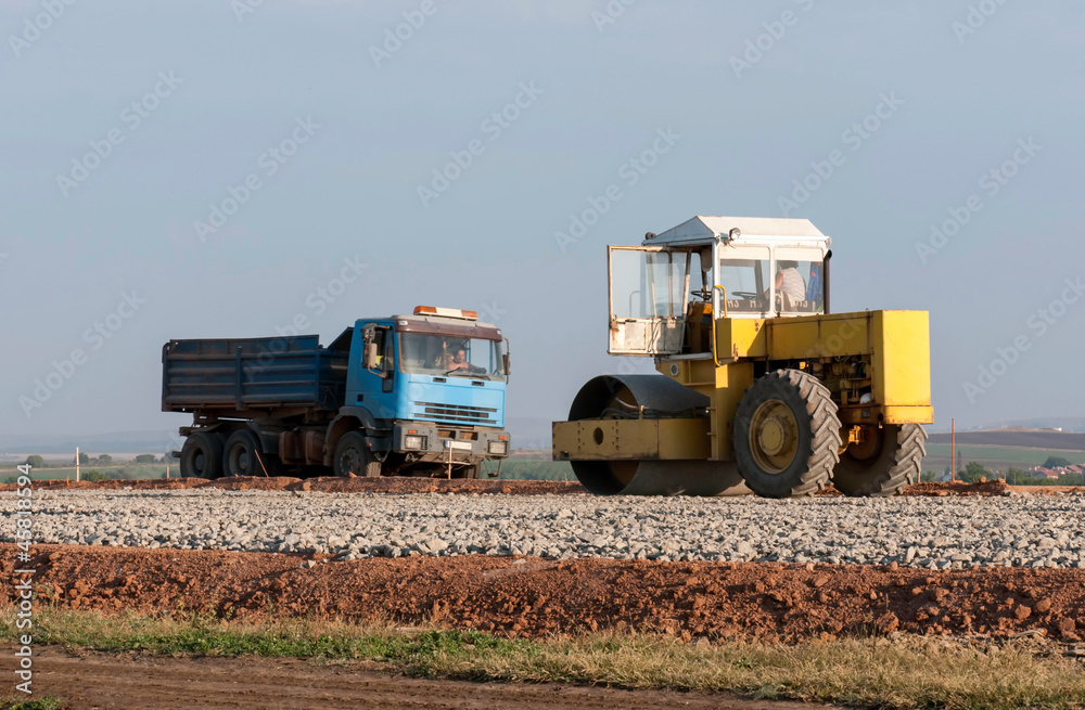 Obraz premium Construction and repair of roads and highways