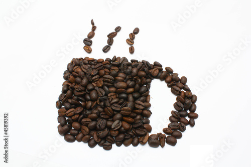 coffee beans isolated on a white background