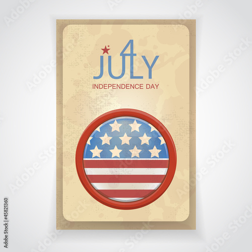 leaflet by July 4 in style of a retro