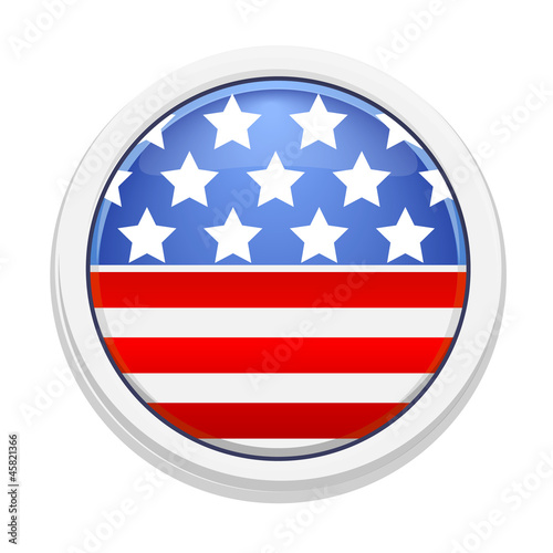 Free Download white badge with image of the American flag - GFXLoad