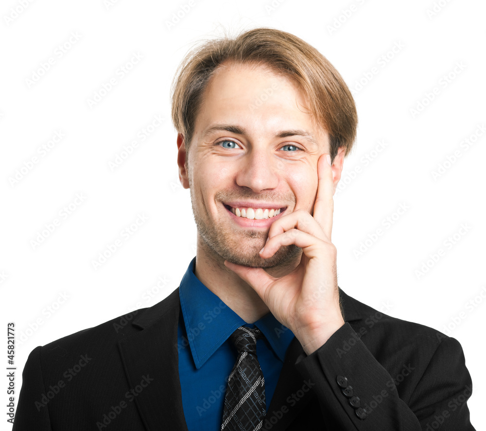 Confident businessman isolated on white Confident businessman isolated on white