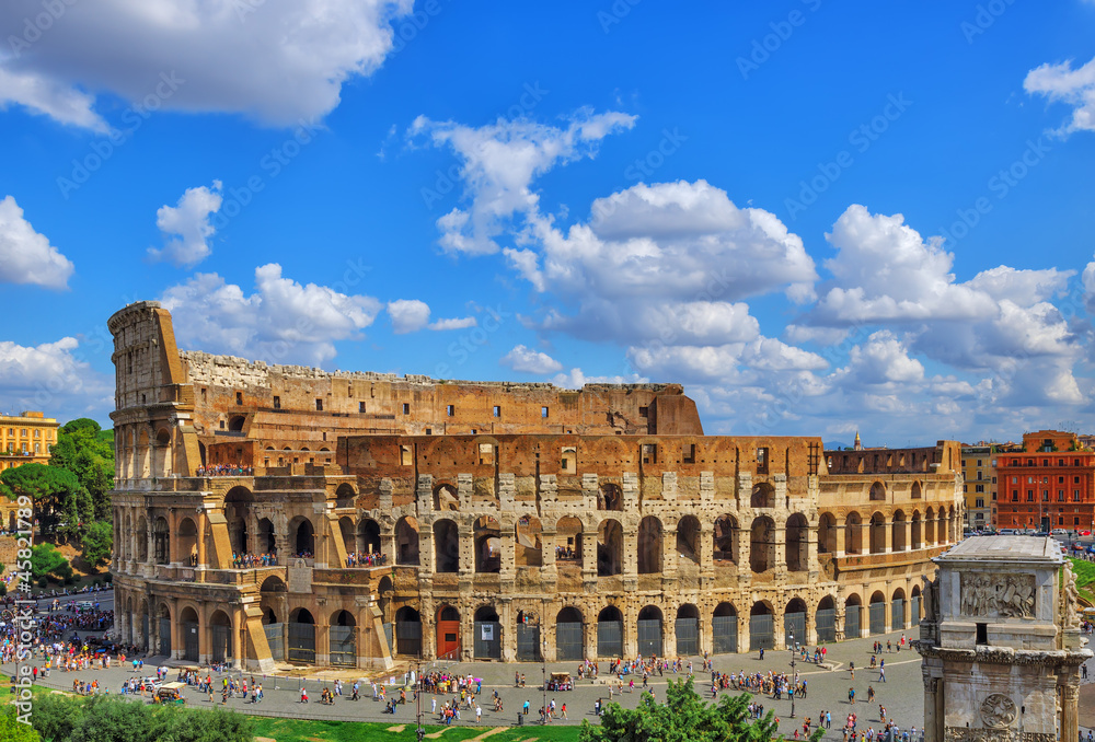 view of the Colosseum in Rome