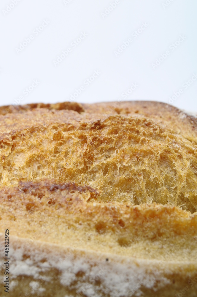 Closeup of bread crust