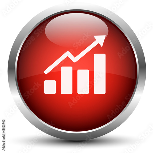 Vektor Statistik Button Rot