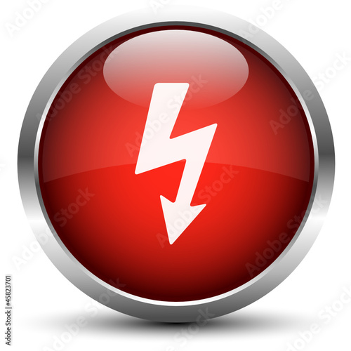 Vektor Blitz Button Rot