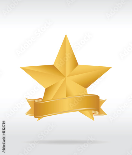 Gold star label