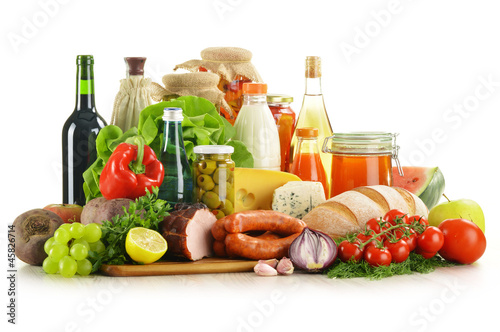 Fototapeta Naklejka Na Ścianę i Meble -  Composition with variety of grocery products
