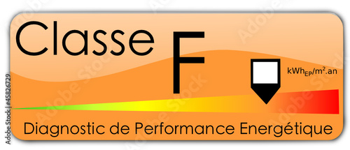 Etiquette DPE : Classe F