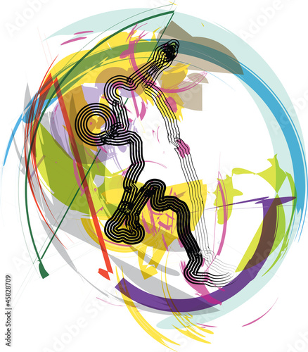 Basketball player in action