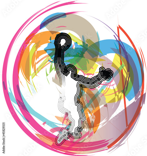 Basketball player in action